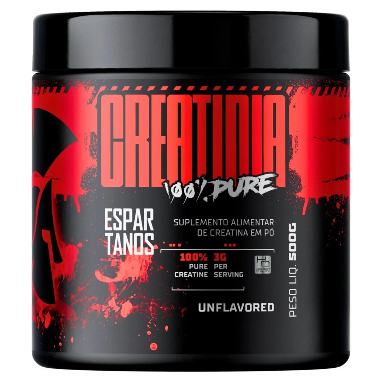 Creatina Monohidratada 100% Pura 500G - Espartanos - Aprovada Laudo ABENUTRI