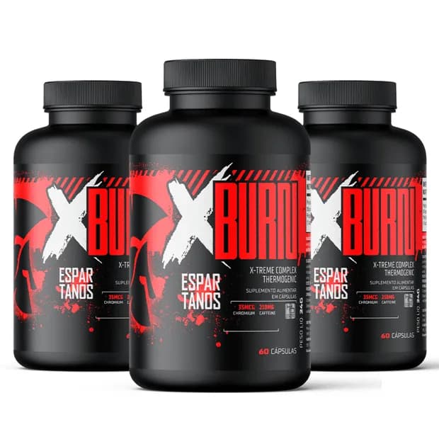 Kit 3x Termogênico X Burn Xtreme Complex 60 Cáps - Espartanos